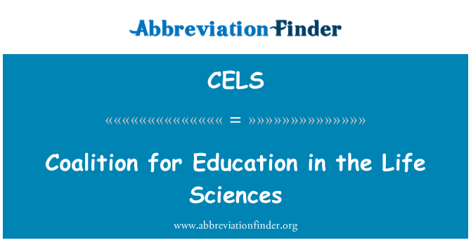 CELS: Yaşam Bilimleri eğitiminde Koalisyonu