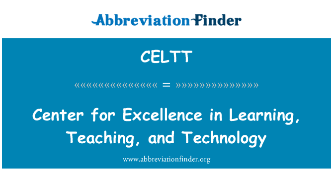 CELTT: 在學習、 教學和技術卓越中心
