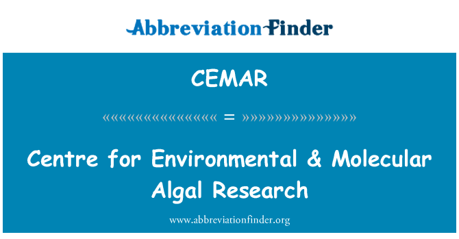 CEMAR: Ympäristön & molekyyli levien tutkimus