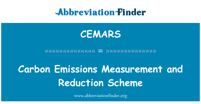 CEMARS: कार्बन उत्सर्जन माप और कमी योजना