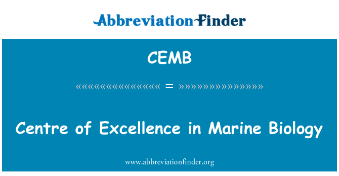 CEMB: مركز الامتياز في علم الأحياء البحرية