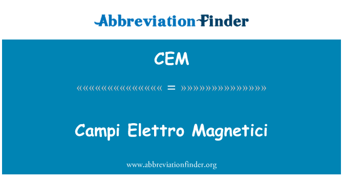 CEM: Campi Elettro Magnetici