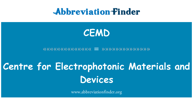 CEMD: Sant pou Electrophotonic materyèl sa yo ak ki bay sipò