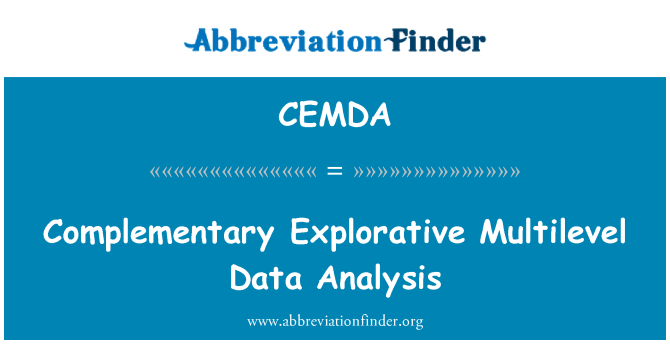 CEMDA: Συμπληρωματικές διερευνητικό δεδομένων πολυεπίπεδη ανάλυση