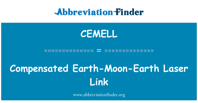 CEMELL: Enlace láser compensada de tierra-Luna-tierra