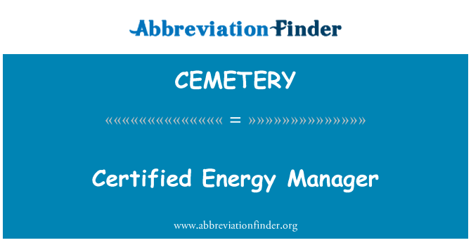 CEMETERY: Certifierad Energy Manager