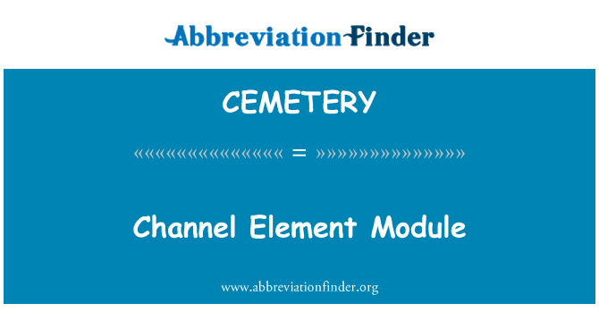 CEMETERY: Saluran elemen modul