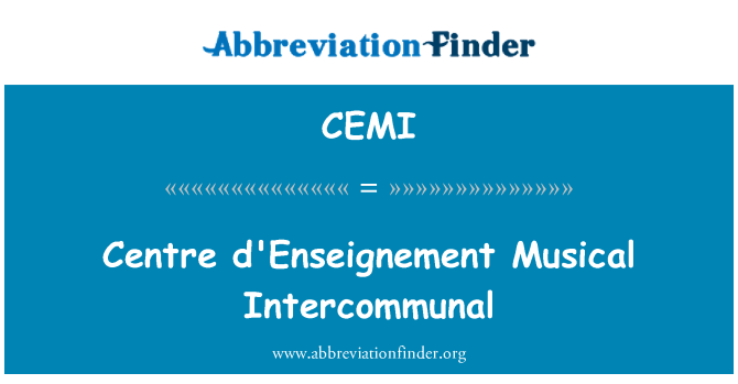 CEMI: Centre d ' enseignement musikalische Intercommunal