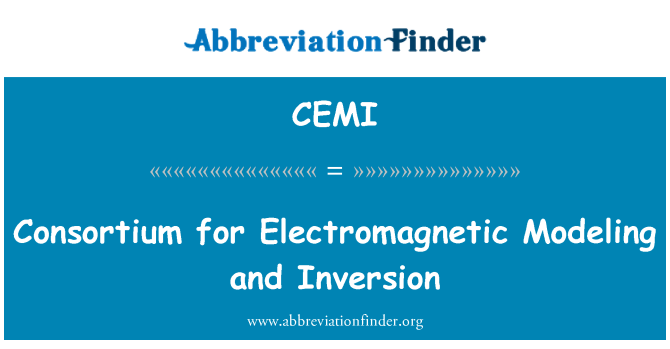 CEMI: Elektromanyetik modelleme ve inversiyon Konsorsiyumu
