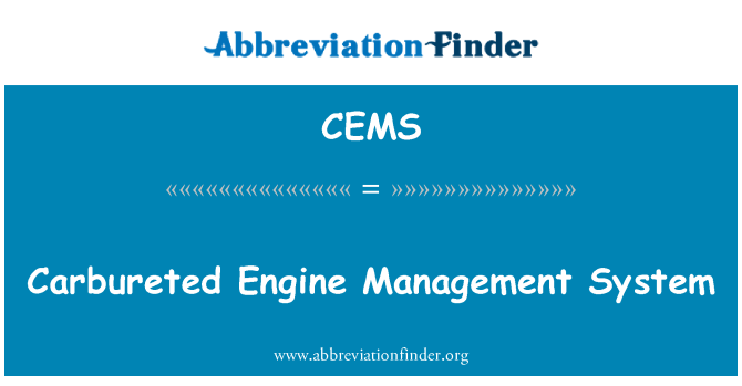 CEMS: Carbureted 엔진 관리 시스템