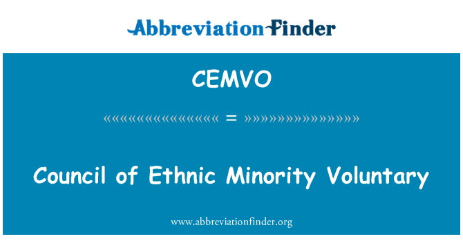 CEMVO: Konsèy de etnik minorite volontèman