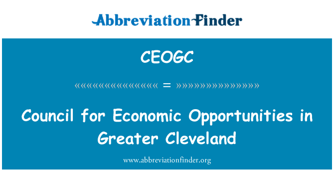 CEOGC: Conseil pour les perspectives économiques à grand Cleveland