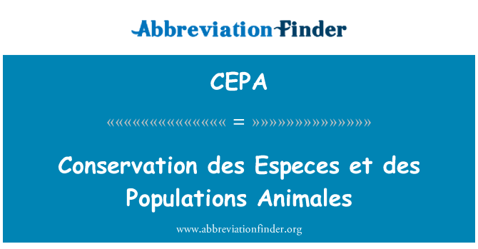CEPA: Zachování des Especes et des populace Animales
