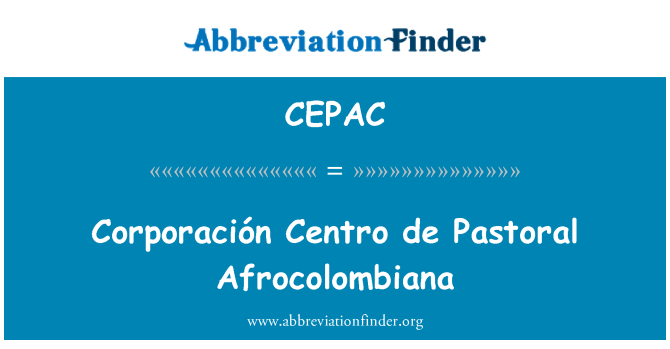 CEPAC: Corporación Centro de pastorale Afrocolombiana