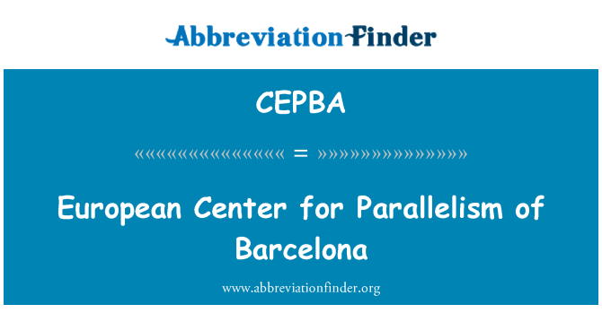 CEPBA: Europäisches Zentrum für Parallelität von Barcelona