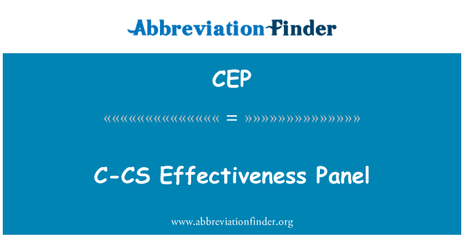 CEP: C-CS Efficacité du