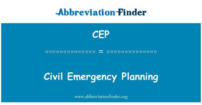 CEP: Planeamento civil de emergência