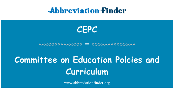 CEPC: Commissione educazione Polcies e Curriculum
