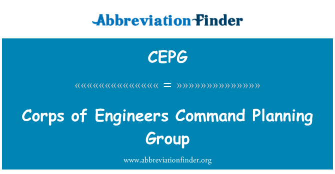 CEPG: Cuerpo de ingenieros comando Grupo de planificación