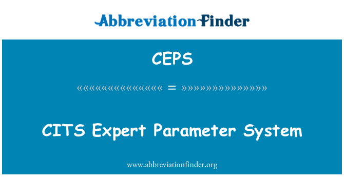 CEPS: CITS eksperdid parameetrite süsteem