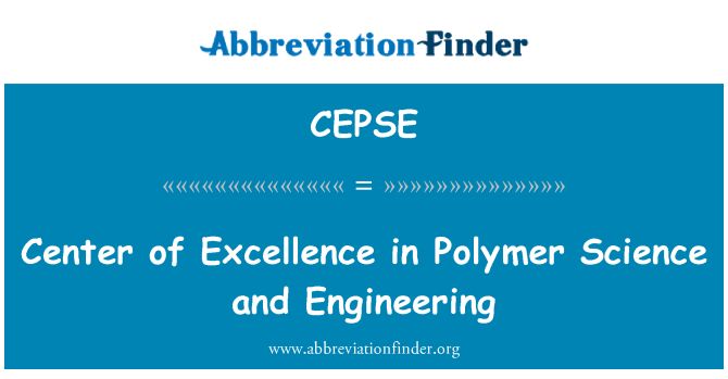 CEPSE: Centra excelence v polymerní vědy a inženýrství