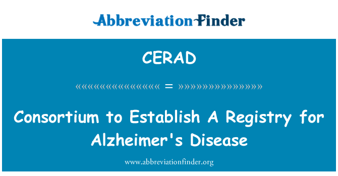 CERAD: Konsorcium zřídit registr Alzheimerovy choroby