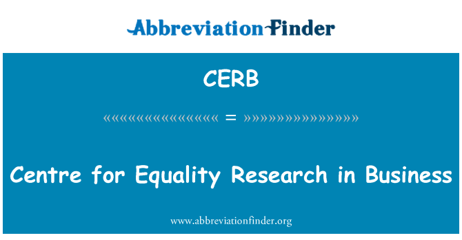 CERB: مرکز تحقیقات برابری در کسب و کار