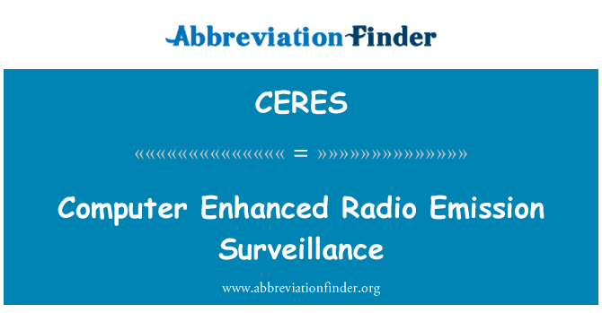 CERES: Konpitè Améliorée radyo emisyon siveyans