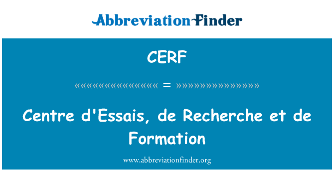 CERF: Ċentru d'Essais, de Recherche et de formazzjoni