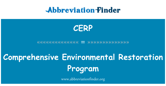 CERP: Pwogram Comprehensive restorasyon anviwònman
