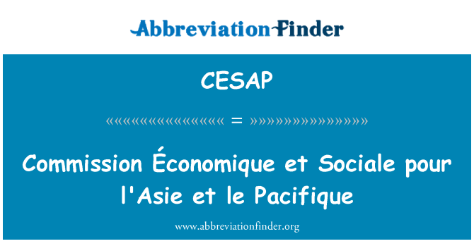 CESAP: Commissie Économique et Sociale pour l'Asie et le Pacifique