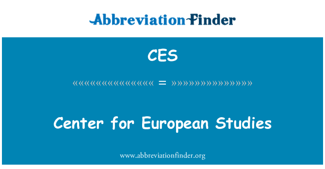 CES: Center for European Studies