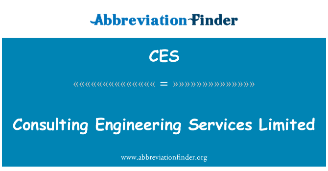 CES: Consulting Engineering Services Limited
