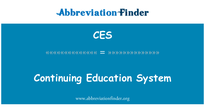 CES: Sistema ta ' edukazzjoni kontinwa