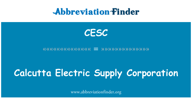 CESC: Kalkata elektrické napájení Corporation