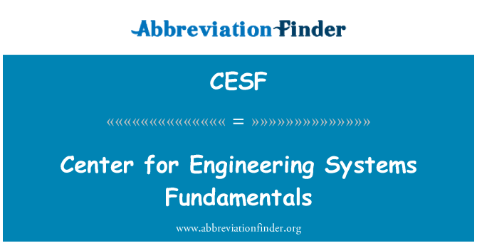 CESF: Ganolfan ar gyfer peirianneg hanfodion systemau