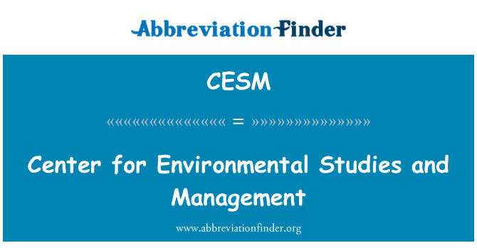 CESM: Sant pou anviwònman etid Et Gestion