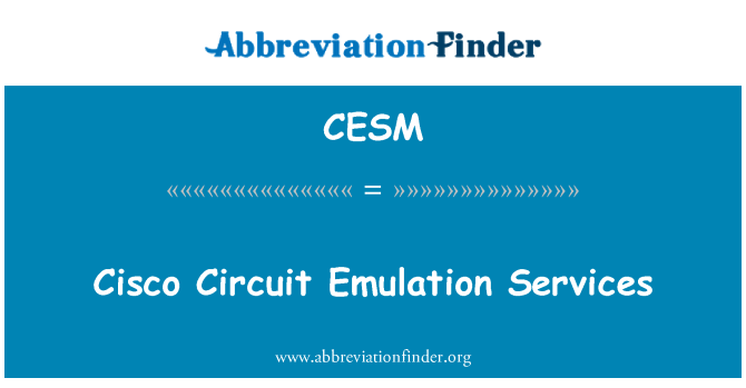 CESM: Cisco-Circuit-Emulation-Services