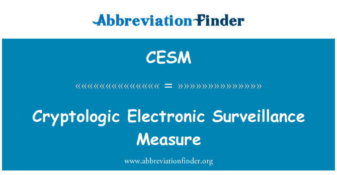 CESM: Cryptologic elektroonilise valve meede