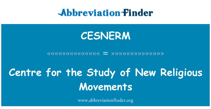 CESNERM: מרכז לחקר תנועות דתיות חדשות