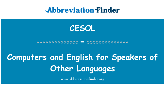 CESOL: Kompjuters u l-Ingliż għall-kelliema tal-lingwi l-oħra