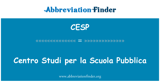 CESP: Centro Studi per la Scuola Pubblica