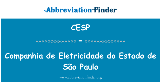 CESP: 회사가 드 풍선과 마 스타도 데 상파울루