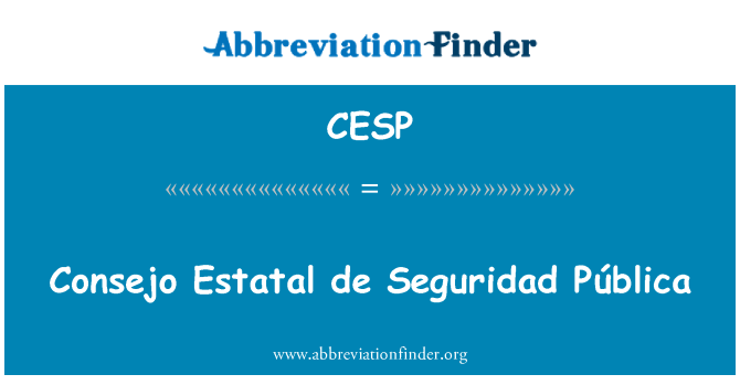 CESP: Государственная Consejo de Seguridad Pública