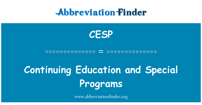 CESP: Continuing Education and Special Programs