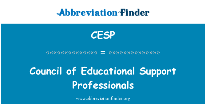 CESP: Rada vzdělávací podporu profesionálů