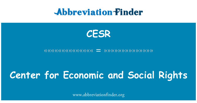 CESR: Center for Economic and Social Rights
