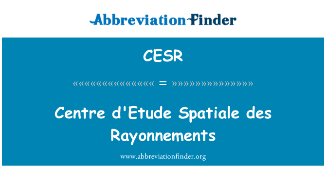 CESR: Centrum d'Etude Spatiale des Rayonnements