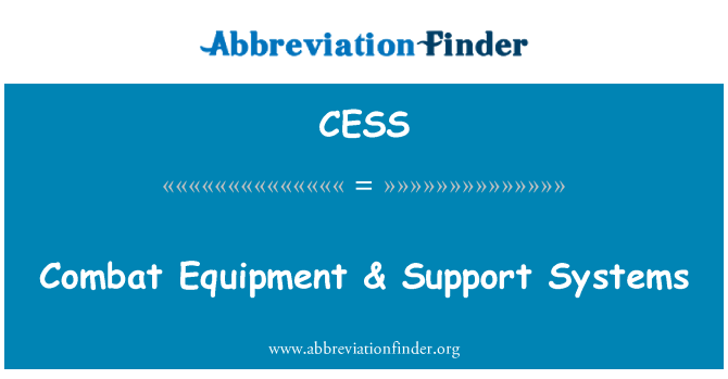 CESS: ציוד לחימה & מערכות תמיכה