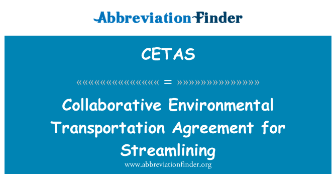 CETAS: Kollaborative Umwelt Transport Vereinbarung zur Rationalisierung